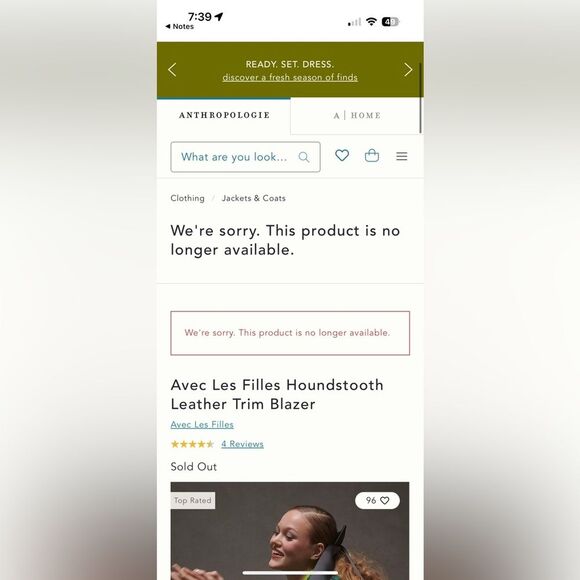 Anthropologie Avec Les Filles Houndstooth Leather Trim Blazer XL - Picture 13 of 13